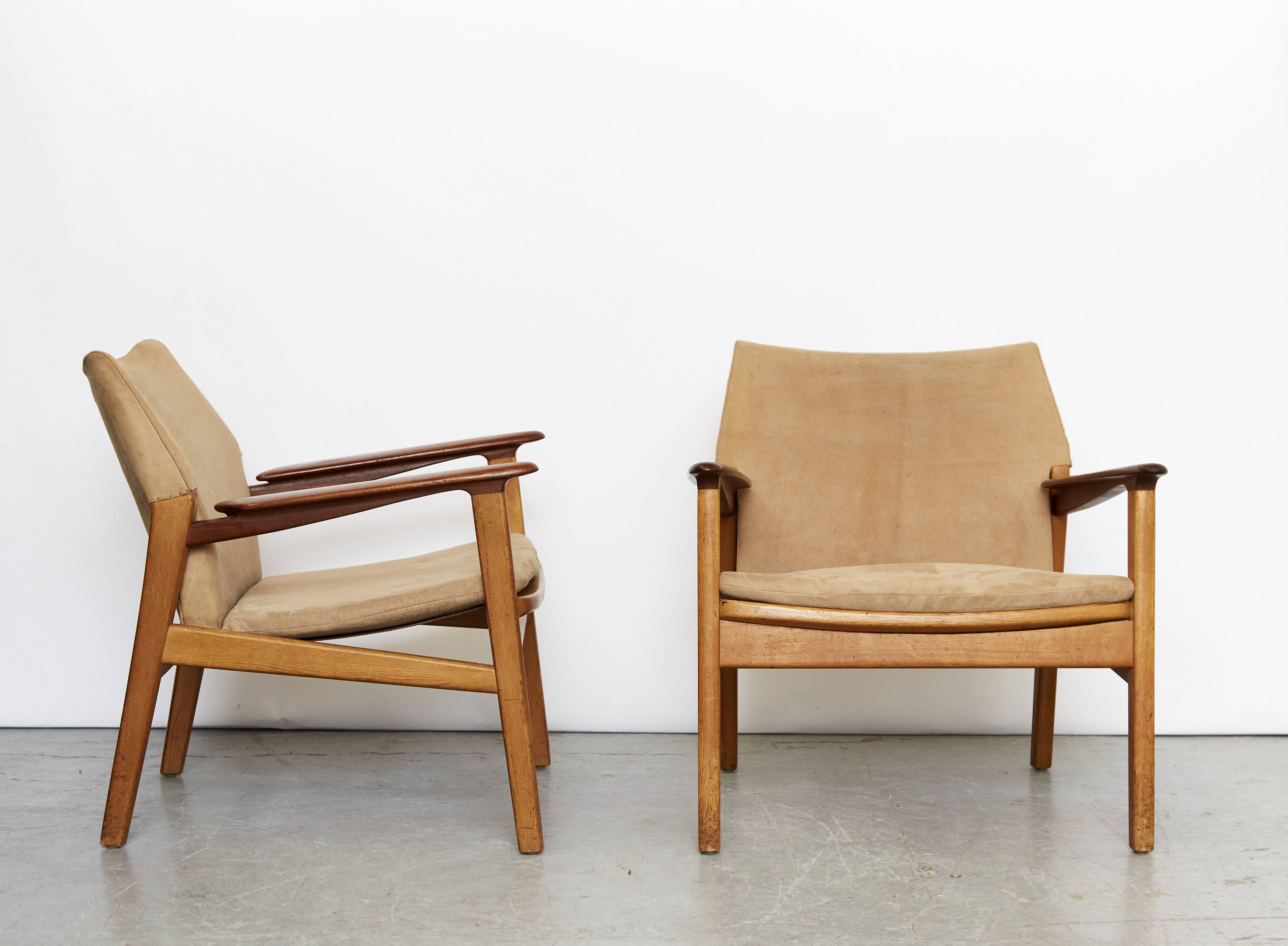 Pair Hans Olsen Easy Chairs for Verner Birkholm