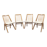 1970s Set of Four Beech Dining Chairs, West Germany