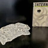 Heavy Crystal Trinket Bowl - Ashtray with Shells by Jolanda Prinsen, 1970s