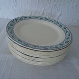10 Choisy Plates the Roy Iron Land Model Champigny old earth blue décor