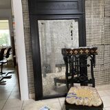 Old XXL mirror in carved wood