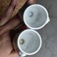 White porcelain hen egg cups