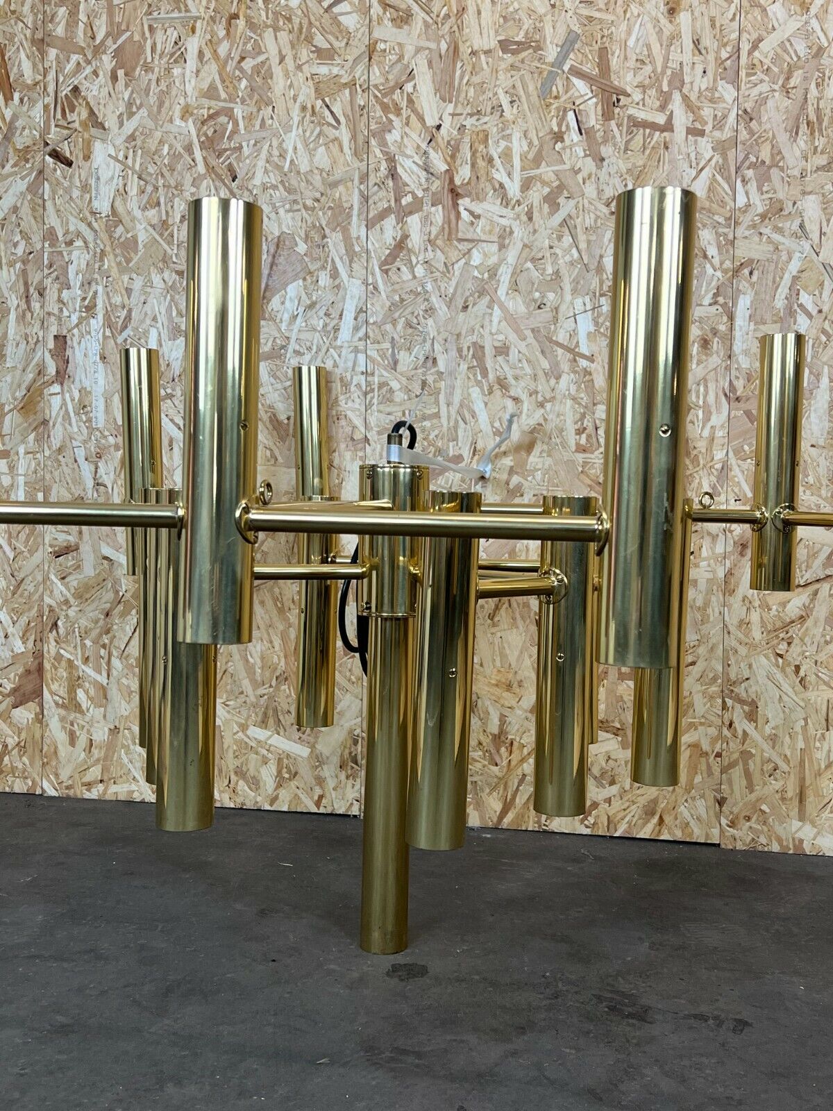 XXL 60s 70s chandelier Gaetano Sciolari for Sciolari Brass with 37 flames