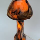 Vintage champion orange Murano glass lamp