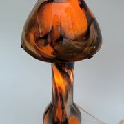 Vintage champion orange Murano glass lamp