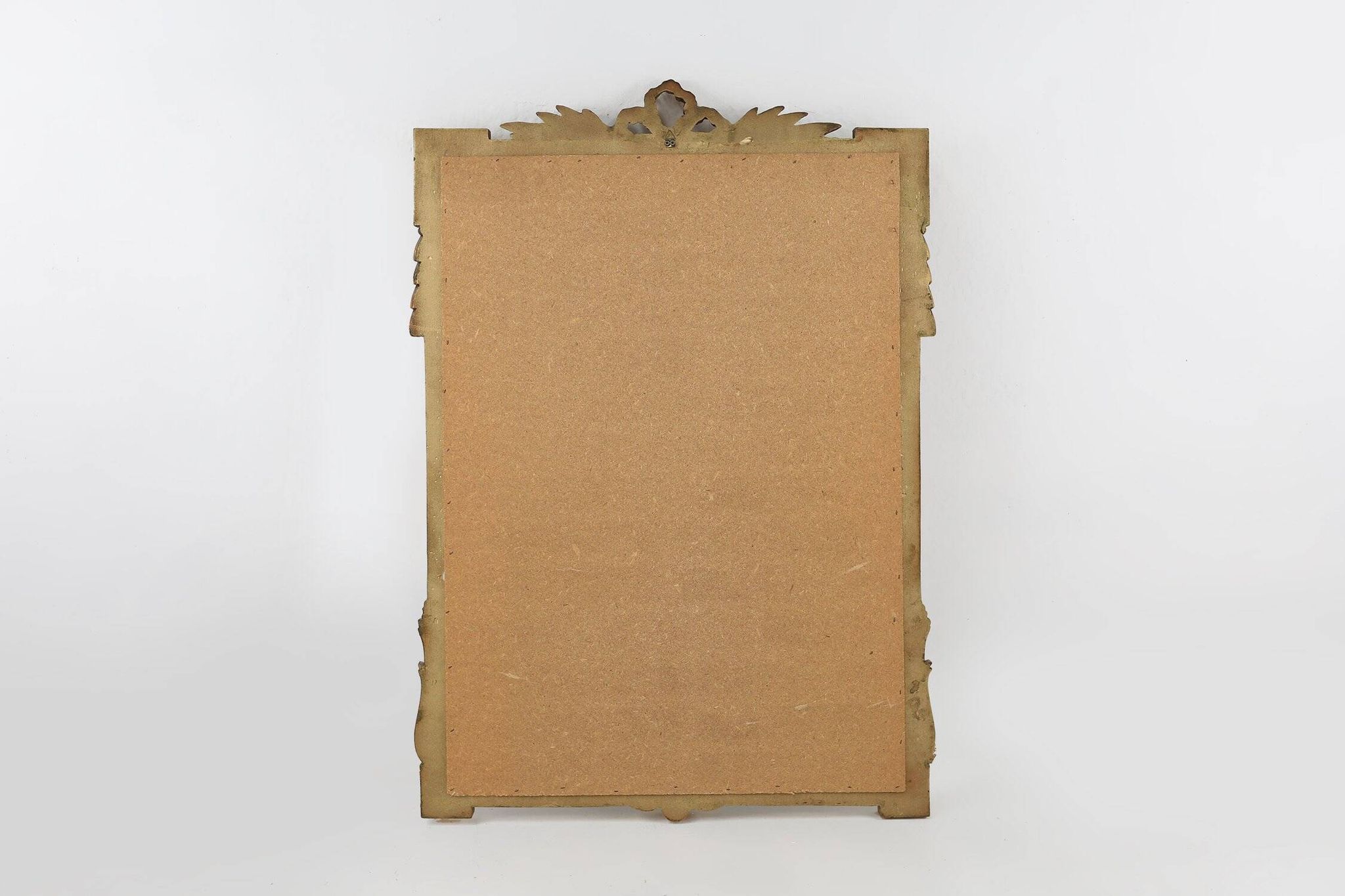 Baroque Gilted Carved Wooden Wall Mirror, Belgium 1950s