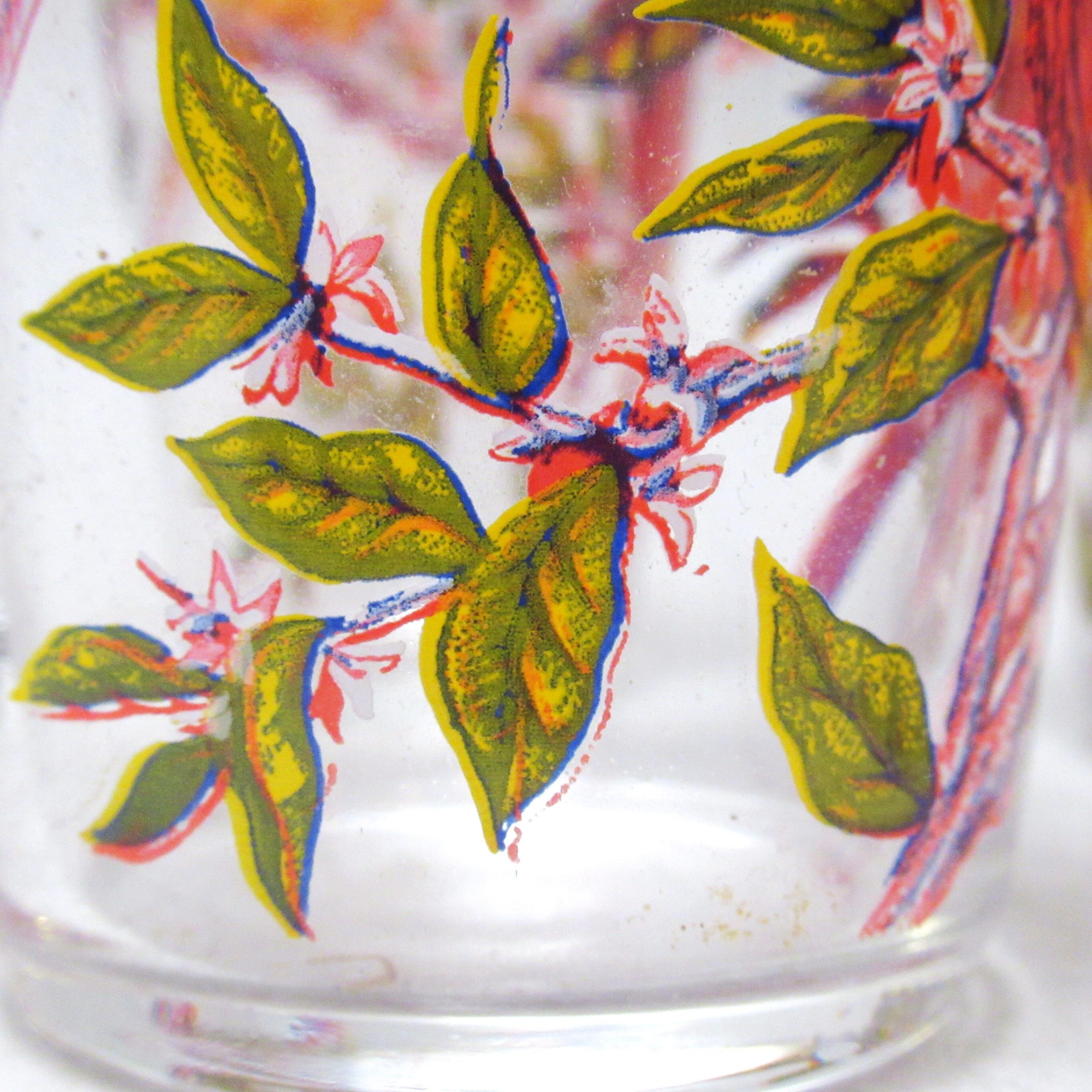 Set of six cups birds 50s