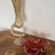 Vintage mid-century artistic vase, beige sand, Murano glass, Europe, 1970.
