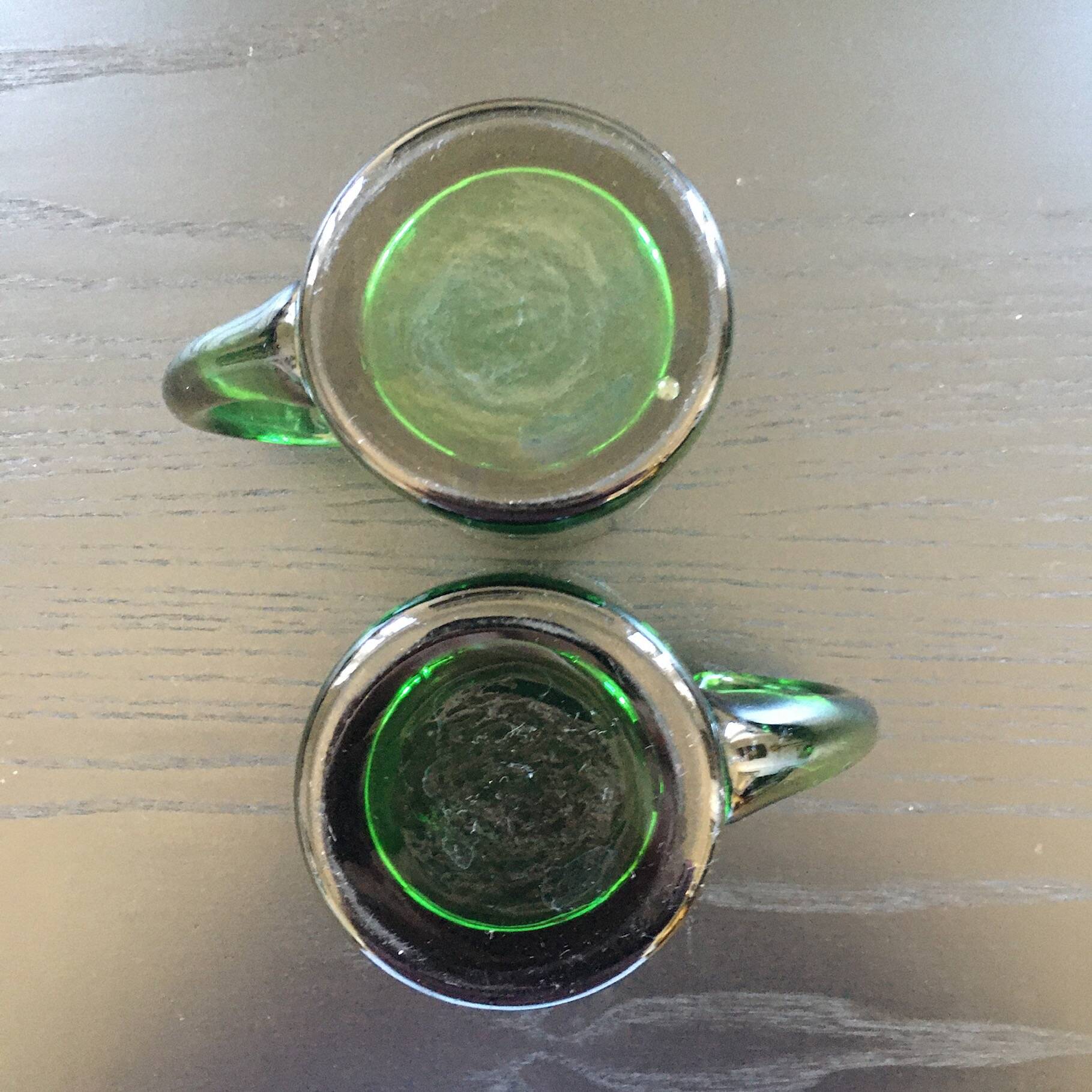 Pair of thick green mugs
