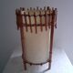 Lampe rotin Louis Sognot design 50's 60's