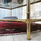 Bamboo imitation brass coffee table