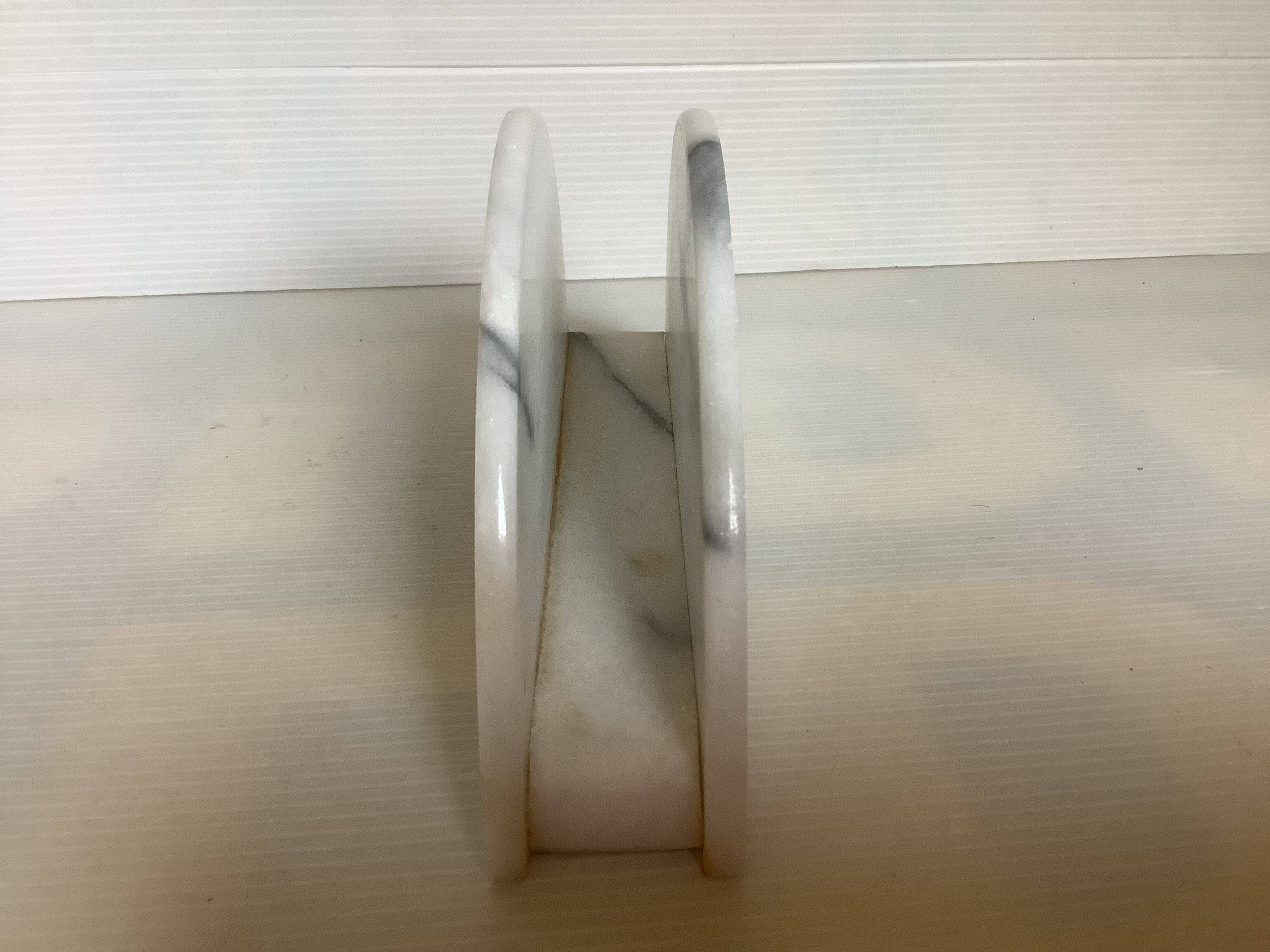 White gray marble mail holder