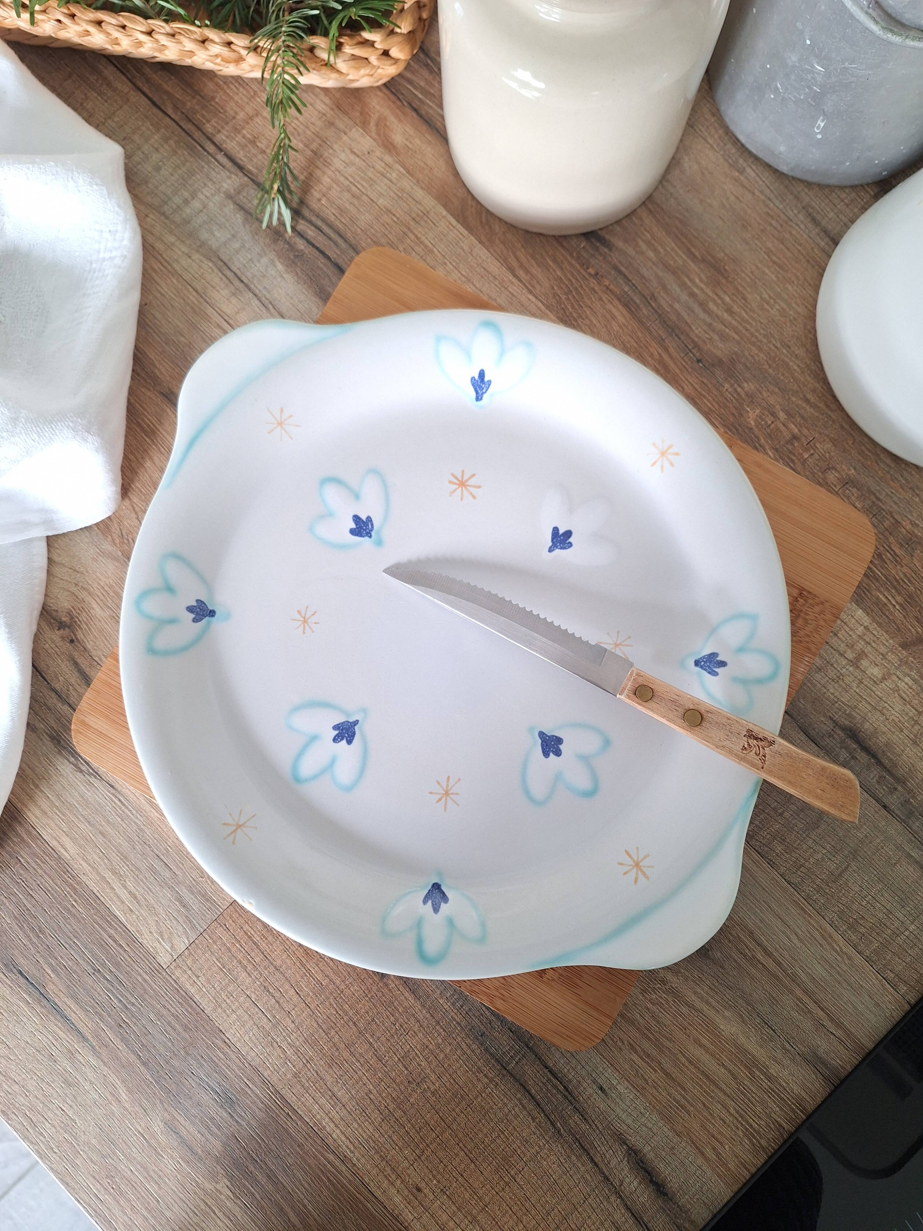 Blue pie dish Belgian manufacture Boch