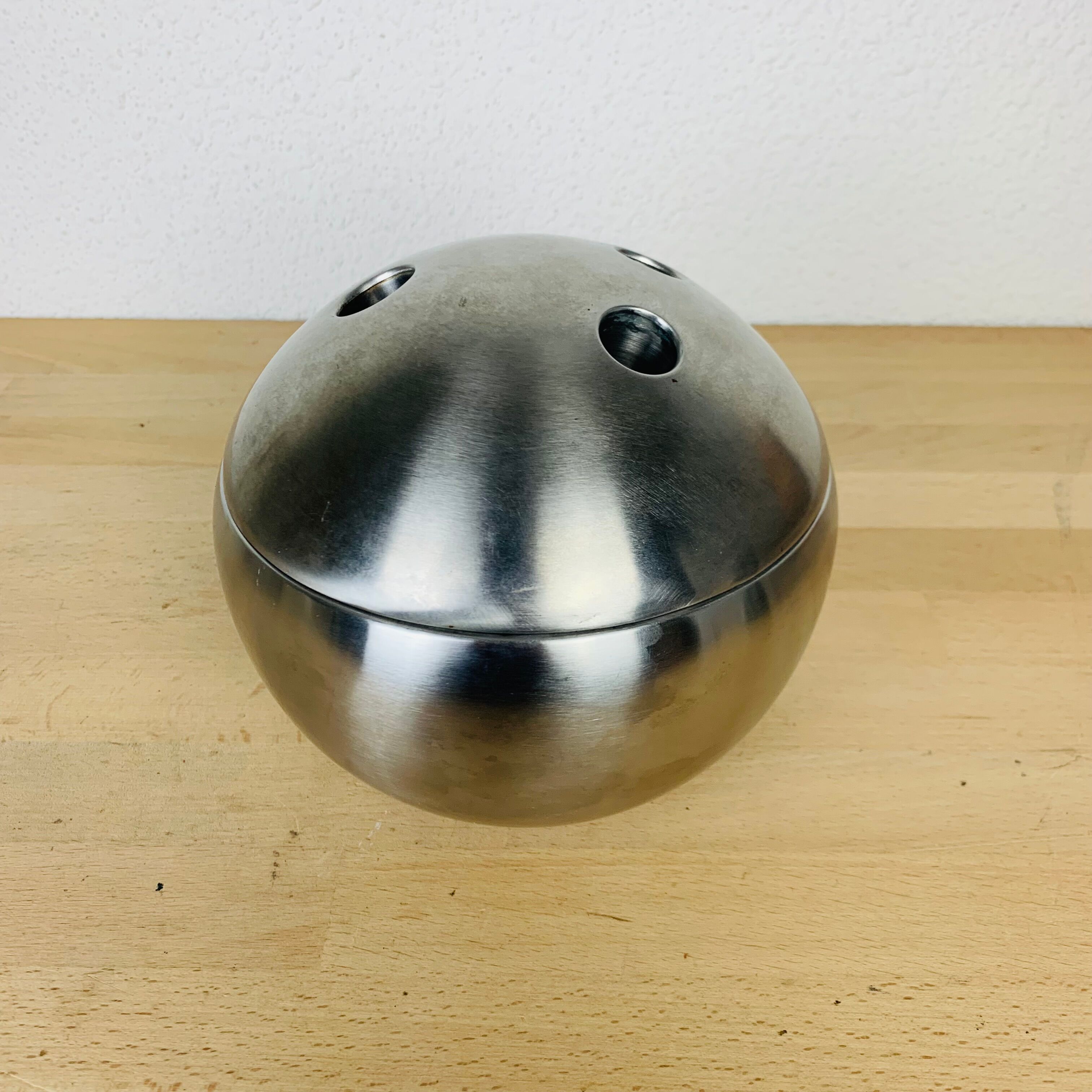 Ice bucket ball bowling stainless steel 70's