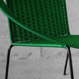 Armchair metal structure and green ropes 1960