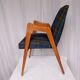 Fauteuil vintage en bois et tissu