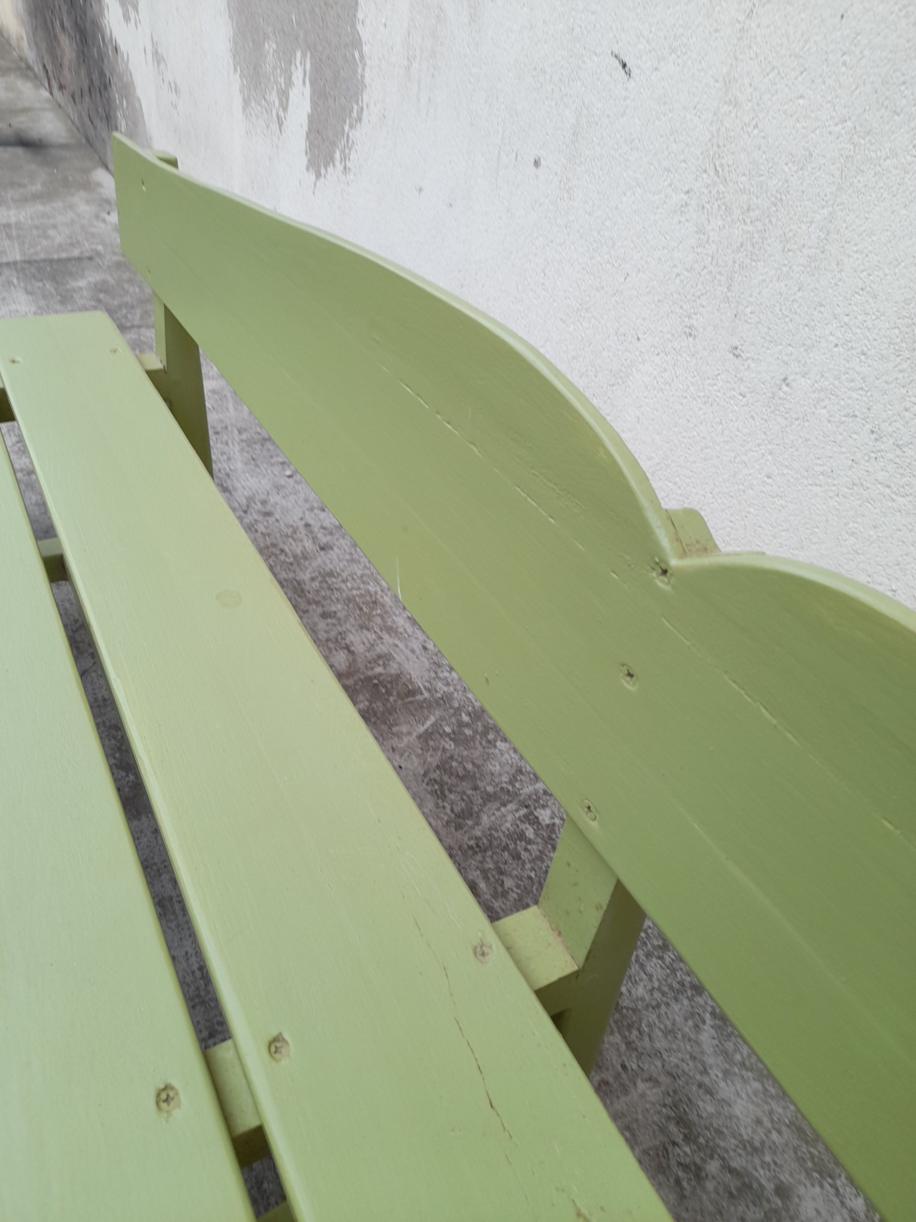 Old vintage school child bench