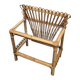 Rattan and glass side table 1960
