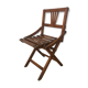 Chaise pliante pour enfants en lattes de bois