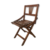 Children's folding chair in wooden slats