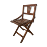 Children's folding chair in wooden slats