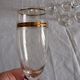 Set of 6 flutes with champagne crystal baccarat filet gold hand engraving