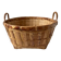 round rattan basket 60s-70s