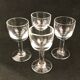Set de 4 verres à liqueur anciens fait main