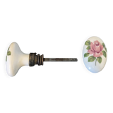 Pair of floral ceramic handles, vintage charm