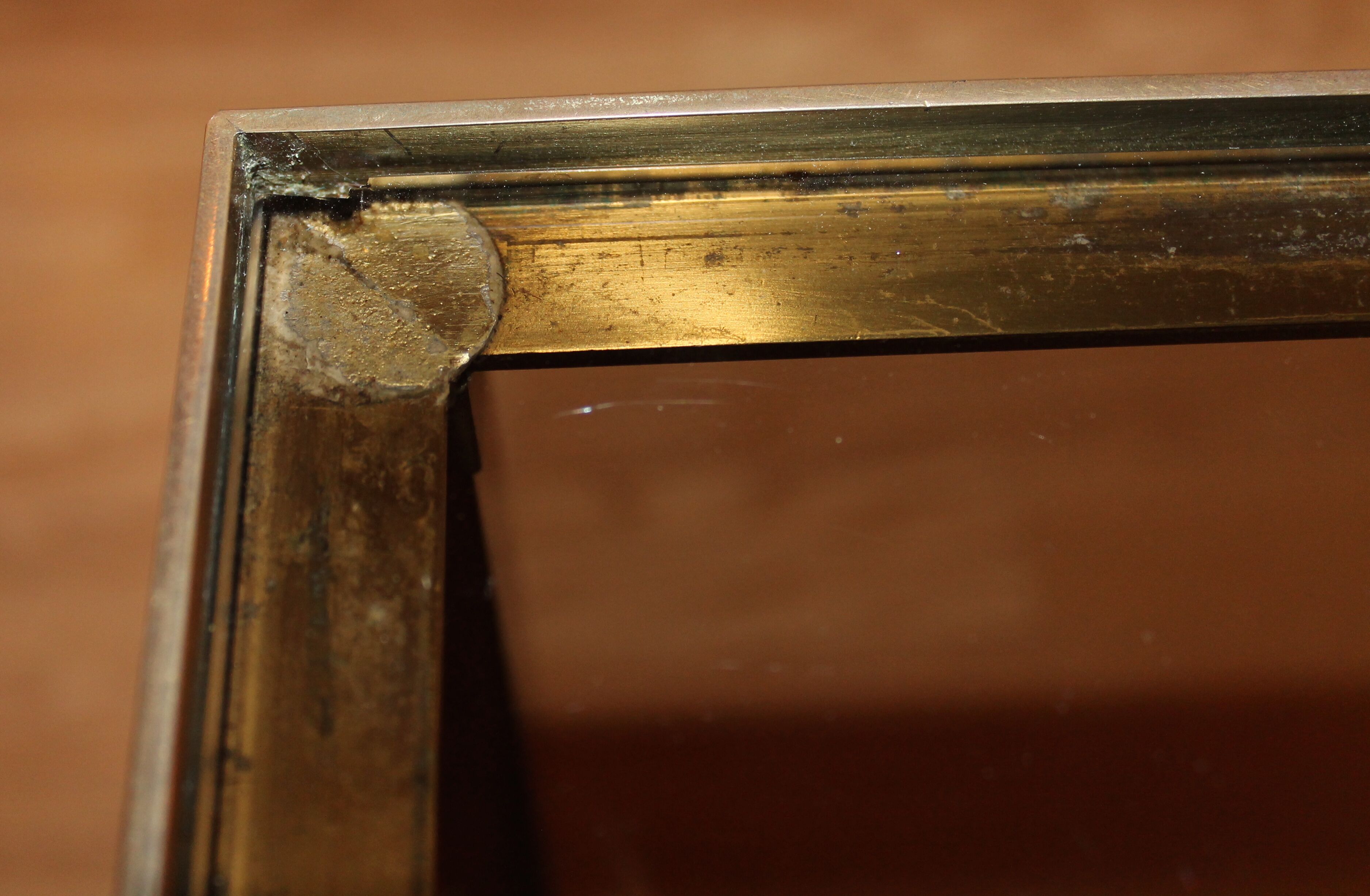 Set of 2 tables 60s/70s vintage brass