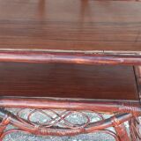 Round rattan library.
