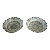 2 deep plates fine earthenware