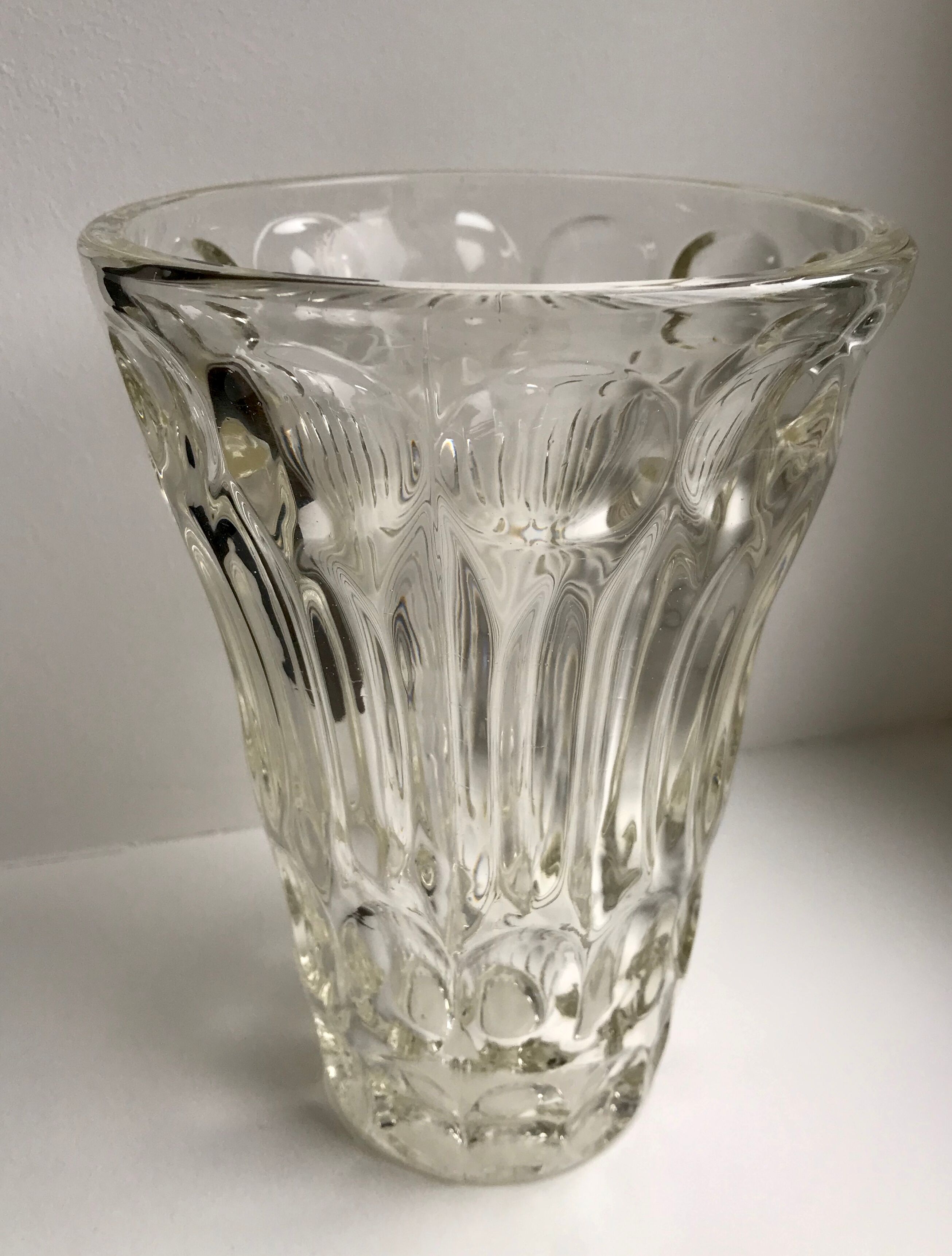Art deco crystal vase 30s