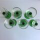 Alsatian type green wine glasses