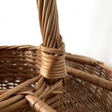 Bar basket or plant holder in woven wicker