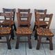 6 vintage brutalist chairs from the 1950s.