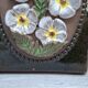 Ceramic Wall Plaque Jie Gantofta, model 841, white flowers.