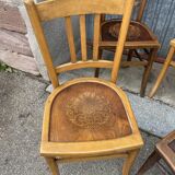 4 vintage mismatched coffee bistro chairs