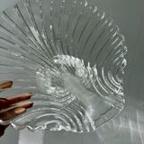 Vintage thick glass dish with lobster decorations