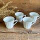 4 tasses vintage porcelaine blanche