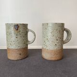 Pyrite stoneware mugs