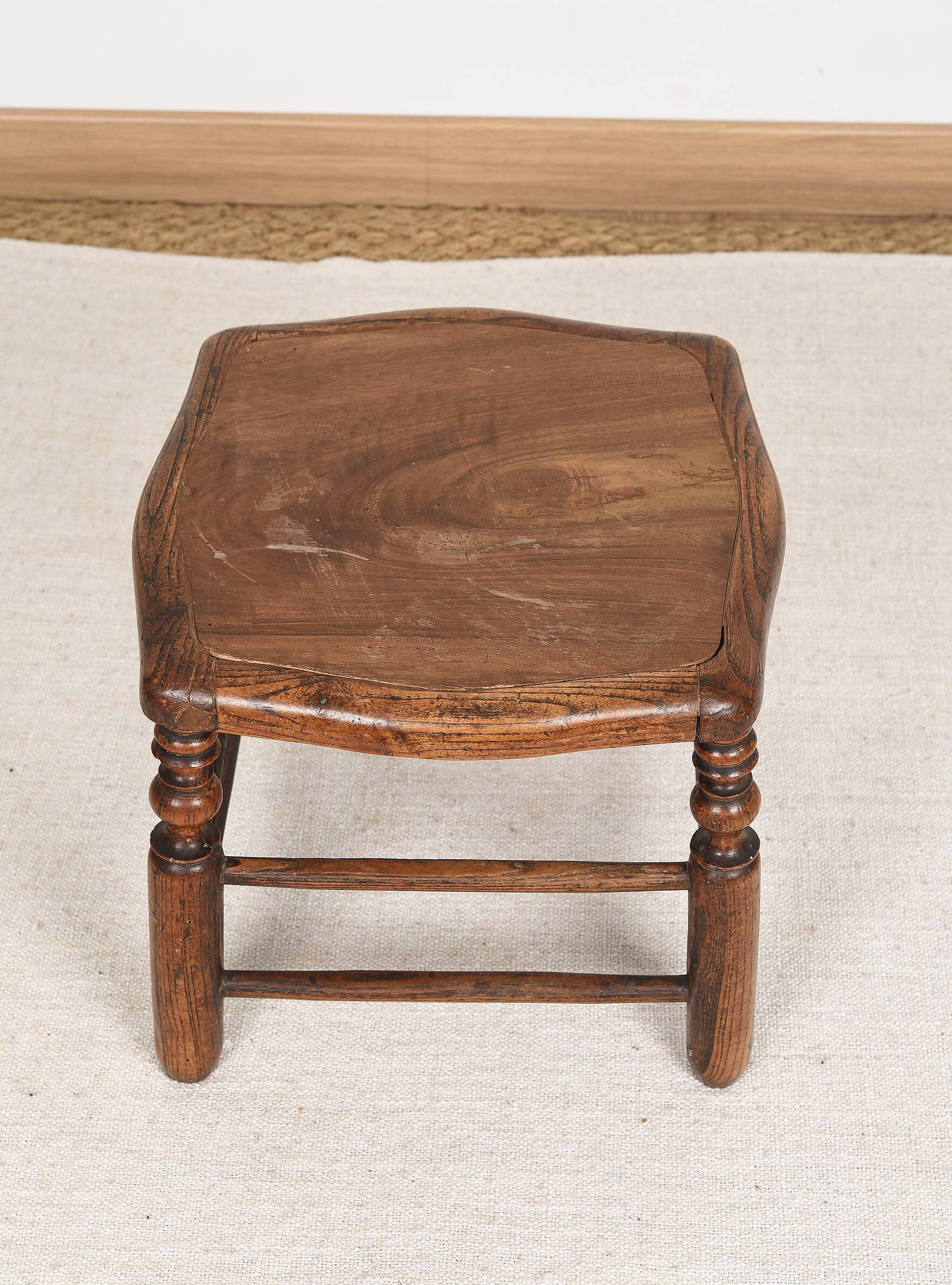 Small wooden stool.