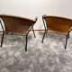 Ensemble de fauteuils lounge en cuir suédé jaune attribués à Hans Olsen, Danemark, années 1960.