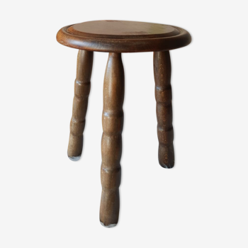 Old farm stool, tripod wooden countryside - vintage