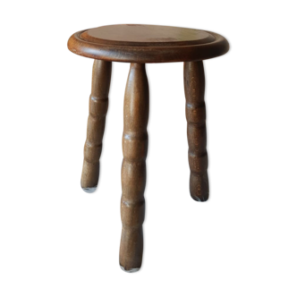 Old farm stool, tripod wooden countryside - vintage