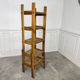 Brutalist shelf from the 1950s in beech wood.