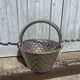 Vintage French Silver Plated Dimpled Basket