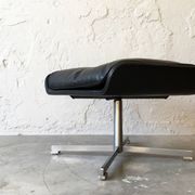 Tabouret en cuir, Danemark, années 1960