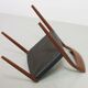 Niels Otto Moller Teak Wooden with Black Leather Dining Chairs, Model 77