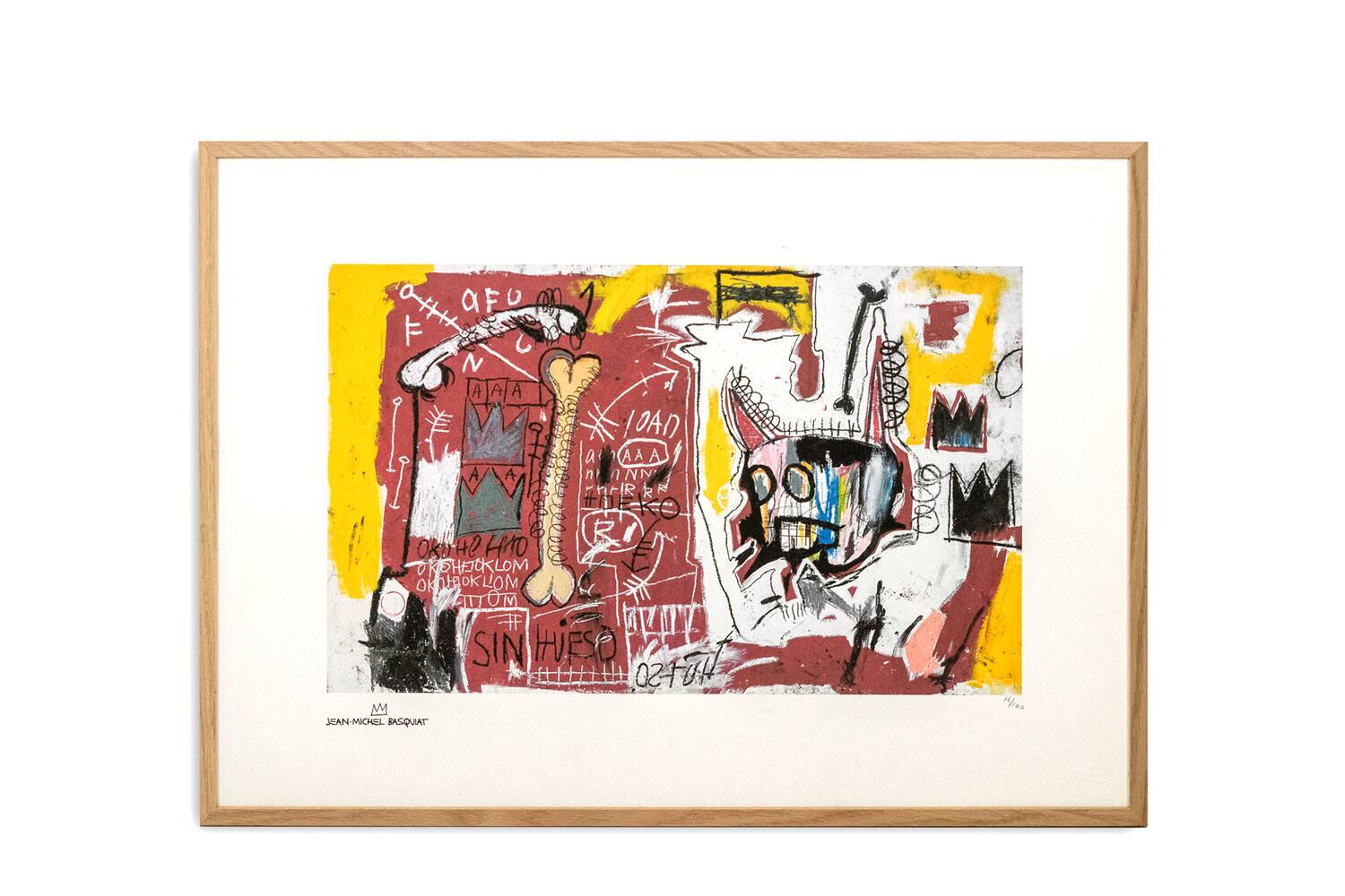 Jean-Michel Basquiat. Numbered color silkscreen print. 1990s.